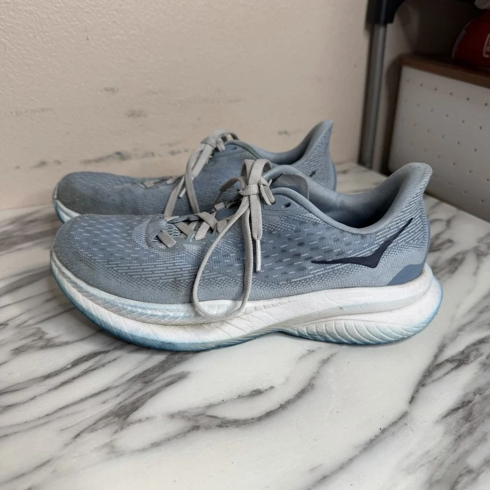 Hoka One One Mach 6 Womens Size 6.5 Blue Athletic Running Shoes Sneakers Comfort